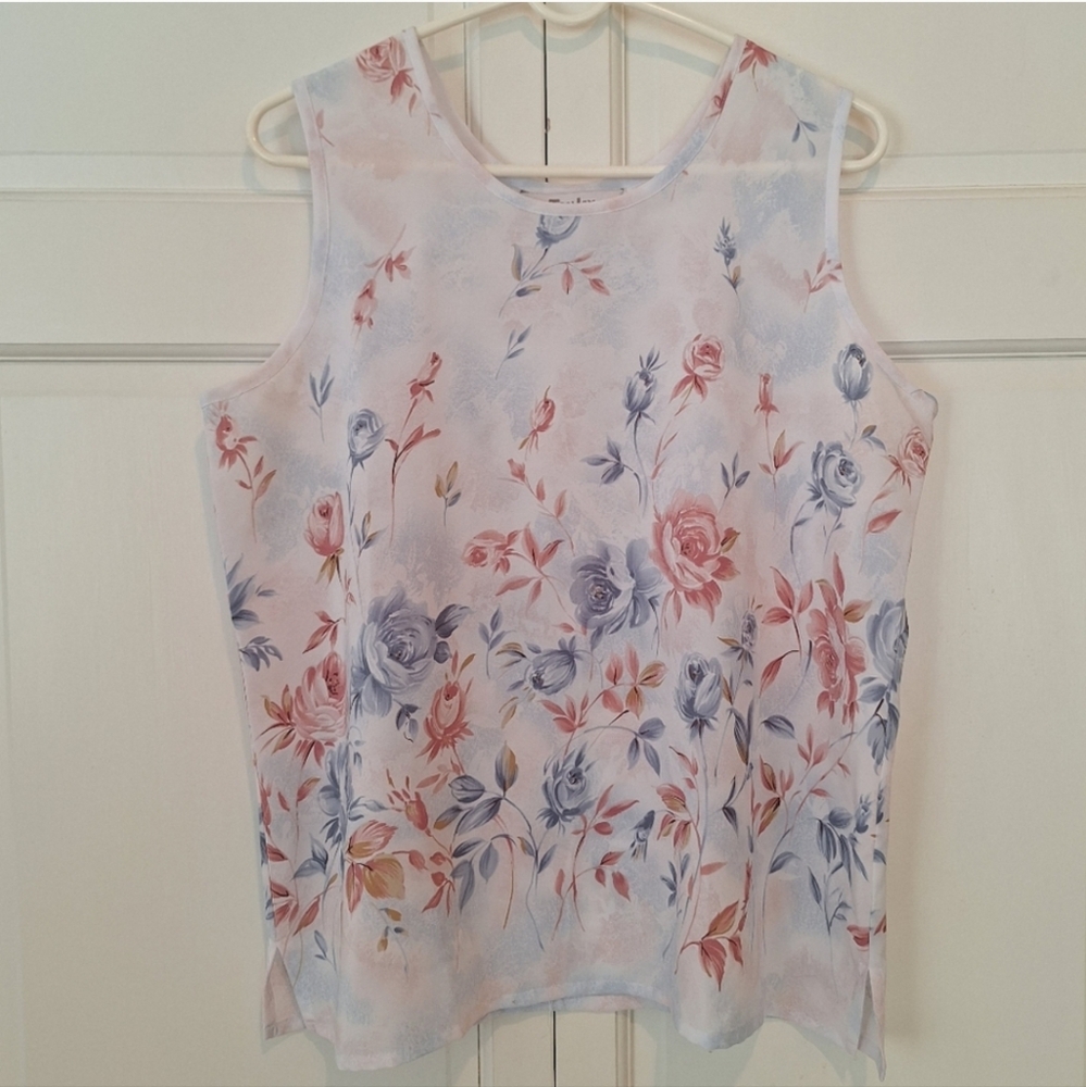 TanJay floral lightweight tank top